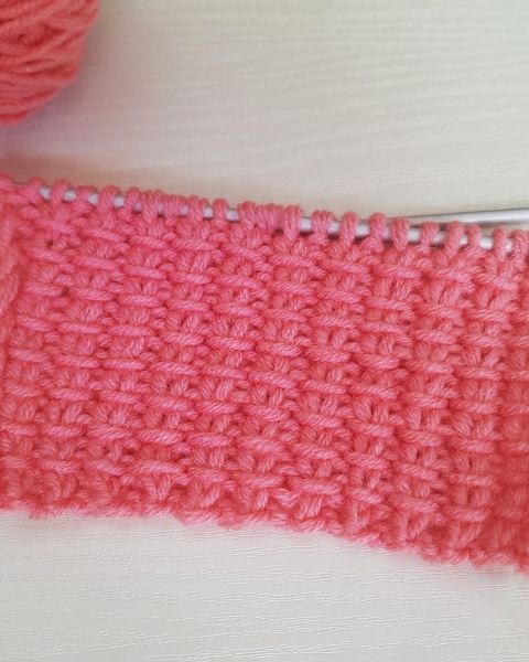 Relief Rib Stitch Knitting Pattern